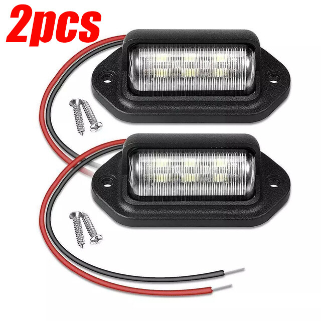 6 LED xe hơi phổ thông đèn biển đăng ký xe xe tải RV Trailer van đèn hậu giấy phép ánh sáng trắng bóng đèn đèn chống nước 12-24V