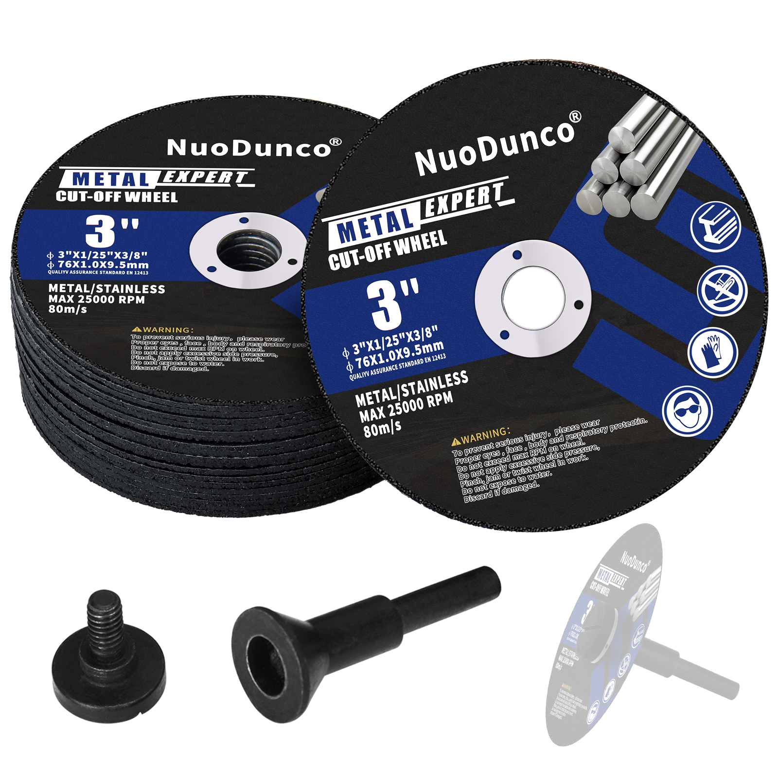 5/10/20 Pack 75mm Cut-Off Wheels With 1/4 Inch Mandrel For Rotary Tools