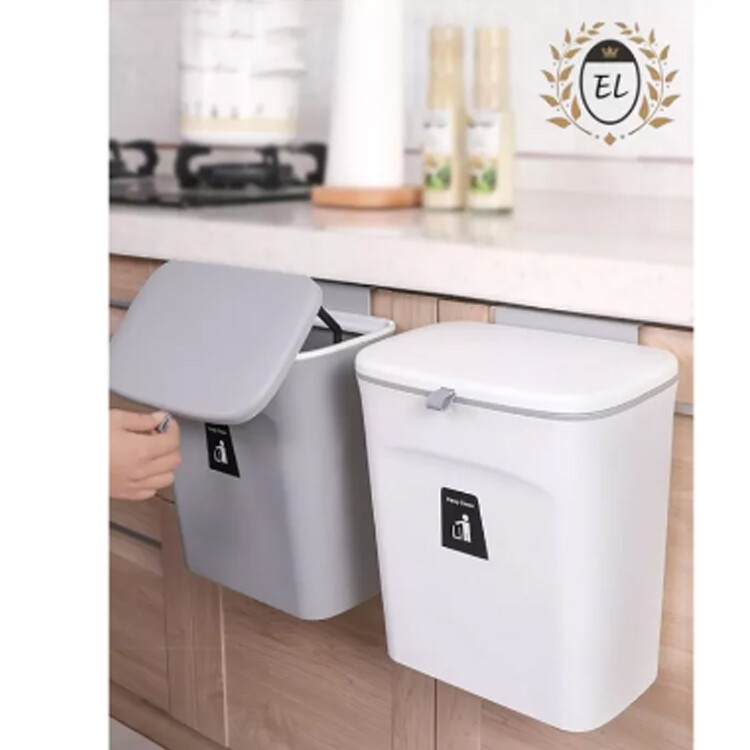 Gambar Kitchen Hanging Dustbin??Ready Stock?? (Wall Mounted Rubbish Bin) 9L Trash Garbage Waste?? Tong Sampah Dapur ?????