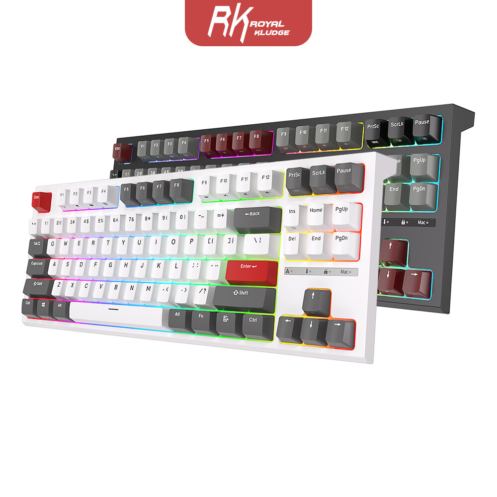  RK Royal Kludge R87 RGB Mechanical Keyboard 87 Keys Hot Swappable Custom Gaming Keyboard Wired Computer Keyboard for Office Gamer 