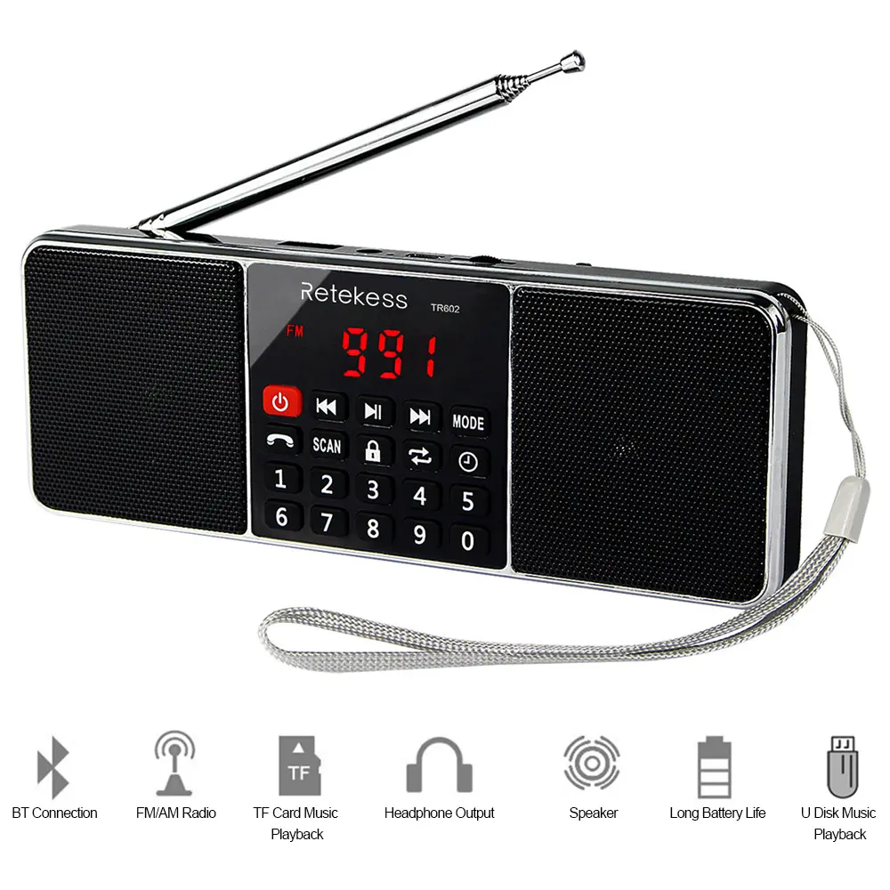 digital radio and bluetooth speaker