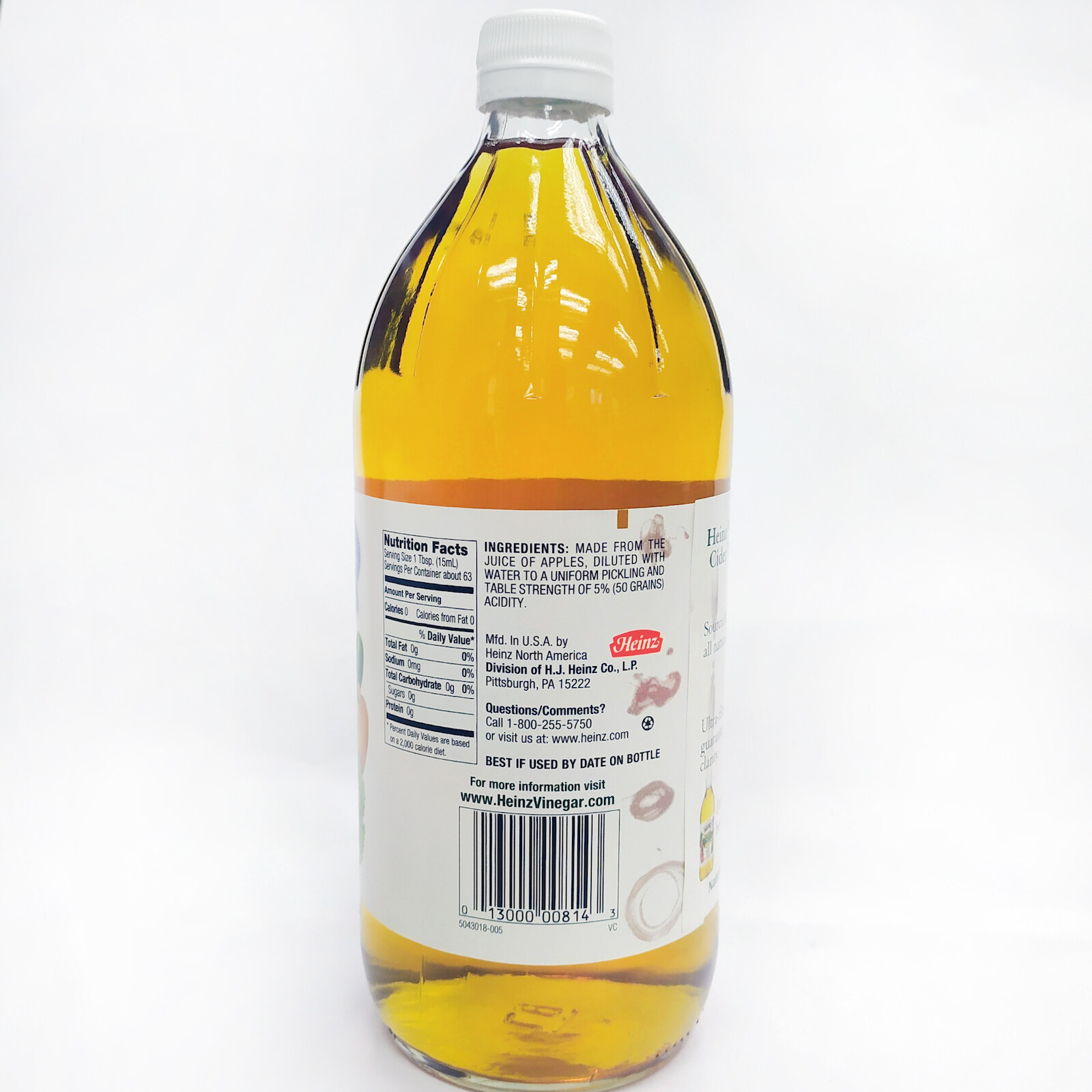 Dấm (Giấm) Táo hiệu Heinz Apple Cider Vinegar - Chai thủy tinh lớn 946ml |  
