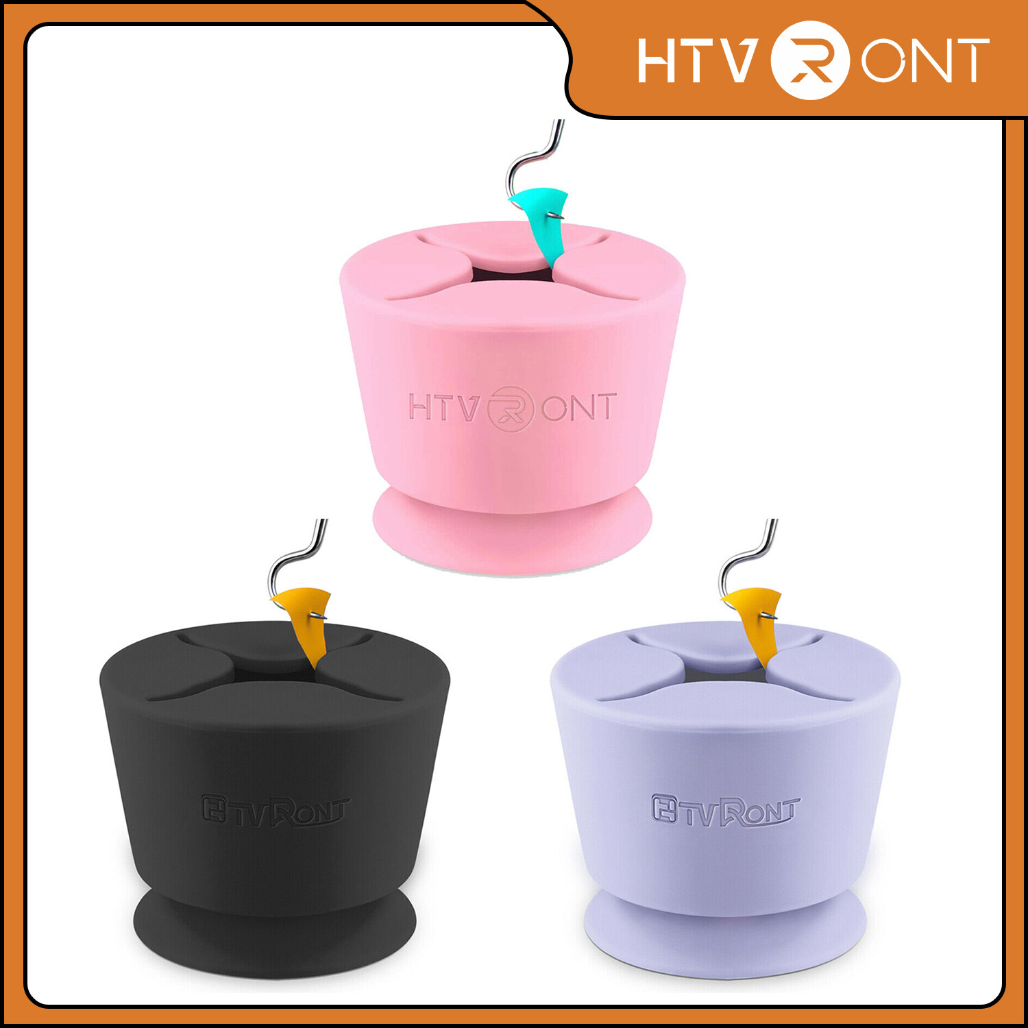 Htvront dụng cụ thu gom cỏ bằng nhựa vinyl bằng silicon có cốc hút dụng cụ thu gom đồ thủ công
