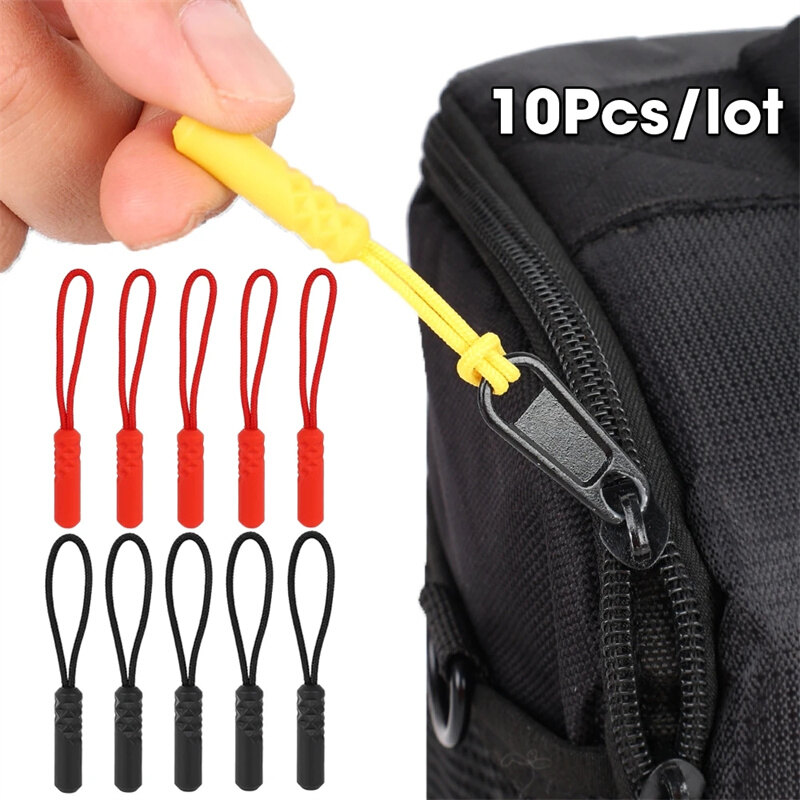 10 cái khóa kéo đầu kéo pvc đầu dây phù hợp thẻ thay thế kẹp khóa bị hỏng cố định vali túi lều ba lô dây kéo