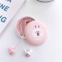 Mezone Lovely Creative Earphone 3.5mm Plug Wired In-ear Headphones With Mic Cute Cony Brown Cartoon Headphones in-Ear Earphones Earbuds