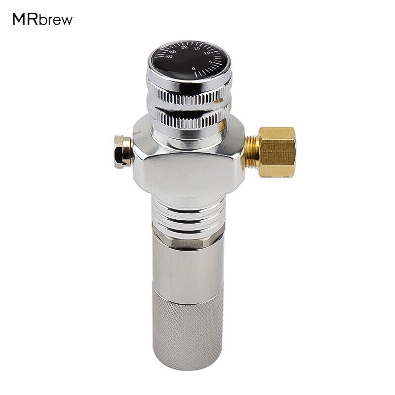 Gambar Mini Cargador Regulador De Gas Para Cerveza Casera, Herramienta De Fabricación De Café Y Soda, Barril De Nitrógeno, 0 30 PSI