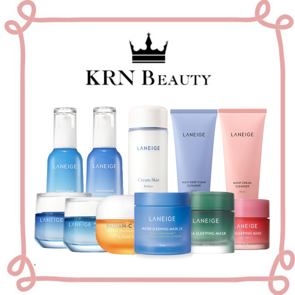 Gambar LANEIGE Sleeping Mask Series Water Bank Hydro  Moisture Essence EX  Radian C  Cream Skin Refiner and Cream EX [moisturizing brightening softening hydrating tightening sensitive] 150ml 70ml 50ml 20g