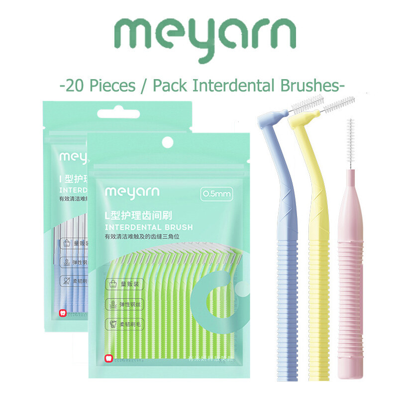  MEYARN 20 Miếng Bàn Chải Đánh Răng I & L Bàn Chải Đánh Răng Dây Thép Không Gỉ Mềm Cho Chỉnh Nha 