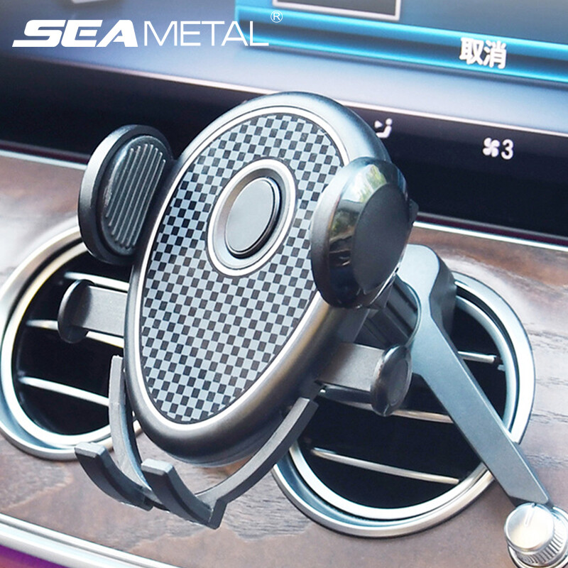 Seametal giá đỡ điện thoại gắn trên xe hơi giá đỡ xoay 360 độ trên xe hơi giá đỡ kẹp gắn cửa gió