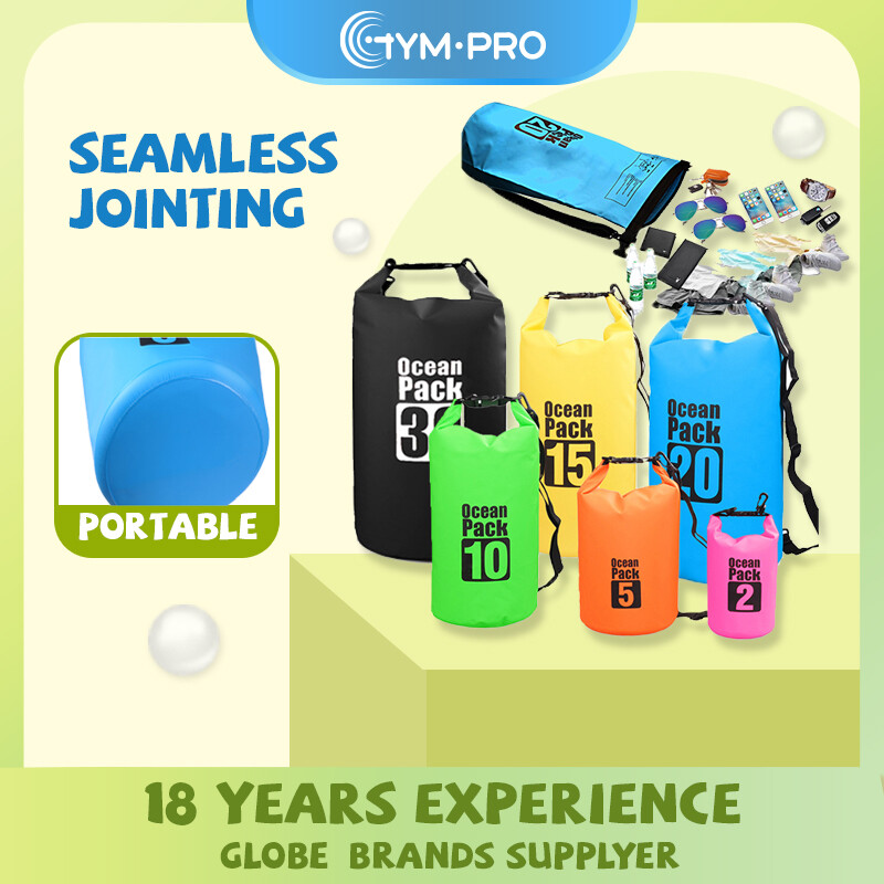 Gympro túi khô túi nổi chống nước, túi cuộn chống nước pvc, túi khô 2l/3l/5l/10l/15l/20l/30l đựng thuyền kayak để chèo thuyền kayak, chèo thuyền, đi bè, bơi lội, đi bộ đường dài, cắm trại, du lịch, bãi biển