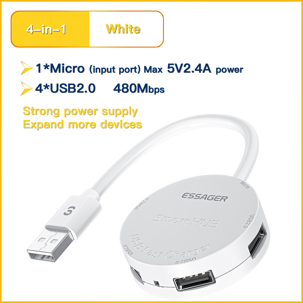 Essager Bộ Chuyển Đổi USB C HUB 7 Trong 1 Bộ Chuyển Đổi Đa Năng Type C Sang HDMI Đầu Đọc Thẻ USB 3.2