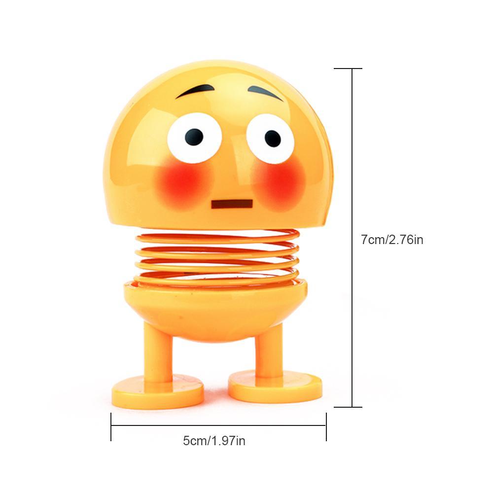 Hasil carian imej untuk Emoji Spring Shaking Head Car Ornament Figure Dashboard Decoration Indoor Bounce Toy