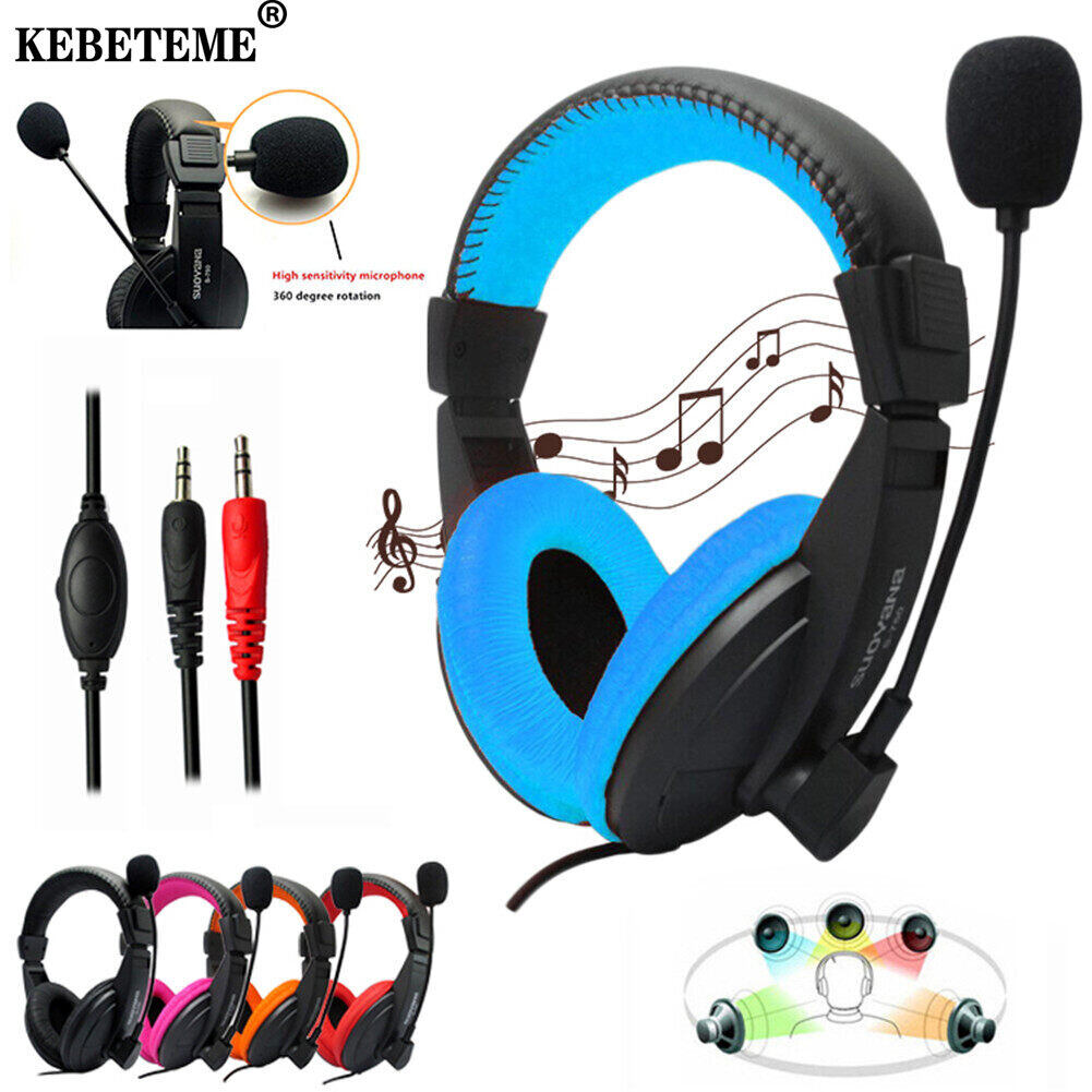 KEBETEME 3.5MM Stereo Gaming Headphone Deep Bass Game Earphone Headset Gamer With Microphone For PC Headset ราคา 130 บาท*ส่งฟรี