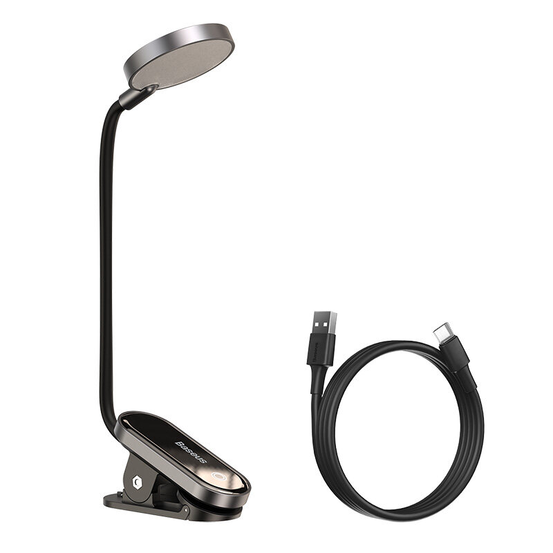 Baseus Mini Clip Lamp Stepless Dimmable Lighting Touch Control Reading Lighting Rechargeable Eye Protection LED Lamp USB Charging for Study