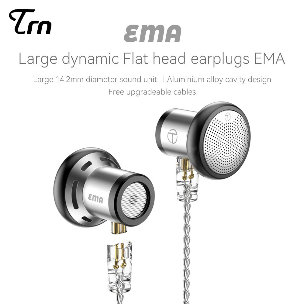 TRN EMA In Ear Earphone 14.2mm Dynamic Driver HIFI Bass Music Headset