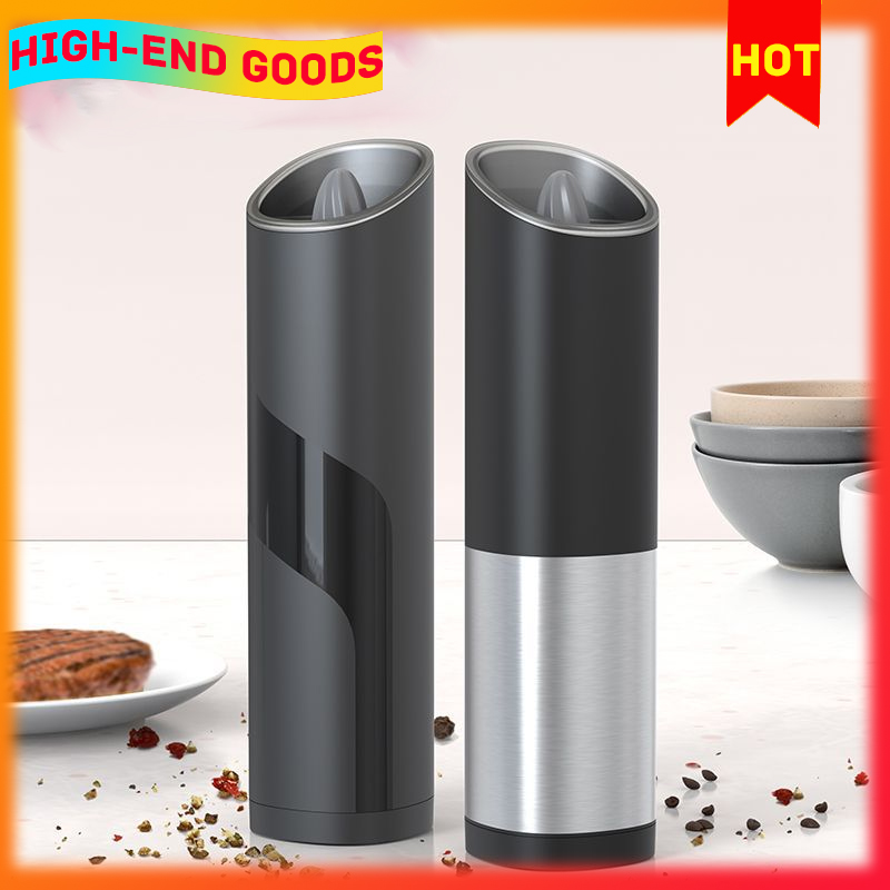Gambar Electric Pepper Grinder Kitchen Stainless Steel Wireless Pepper Rose Salt Electric Pepper Grinder