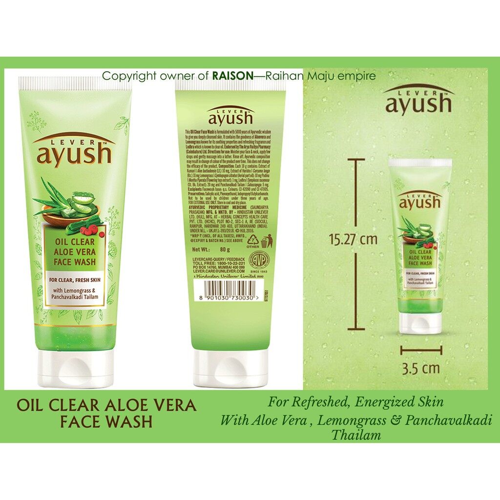 ayush oil clear face wash