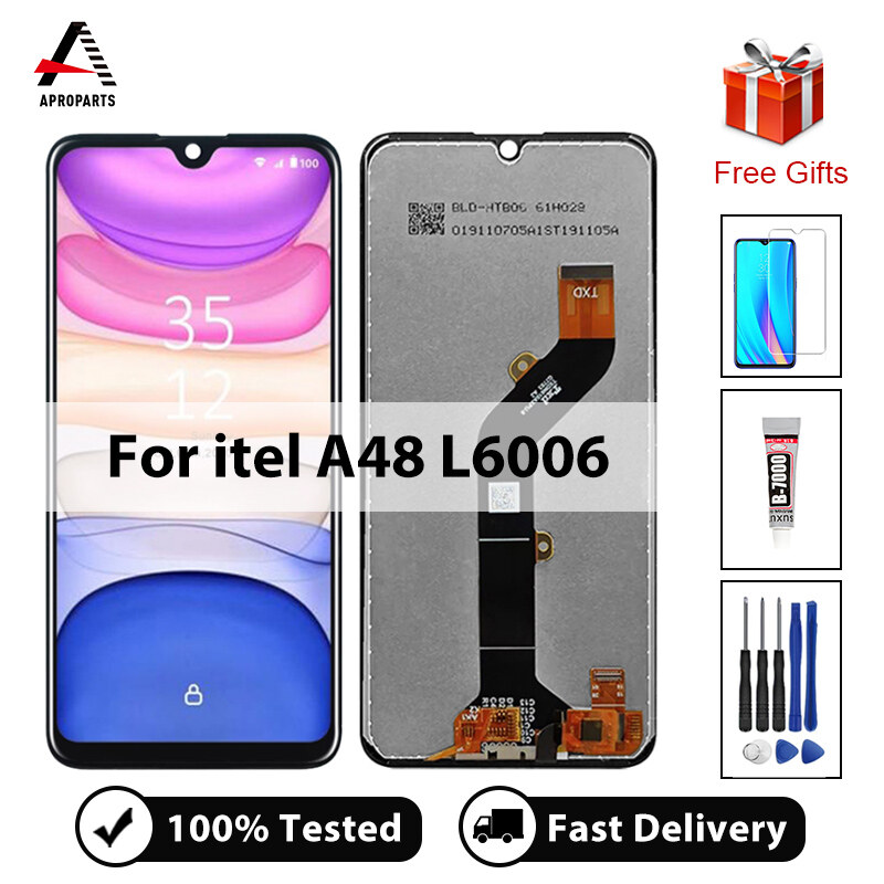 Màn hình chính hãng cho itel a48 l6006 màn hình cảm ứng số hóa màn hình lcd linh kiện sửa chữa thay thế cho itel a48 màn hình cảm ứng lcd