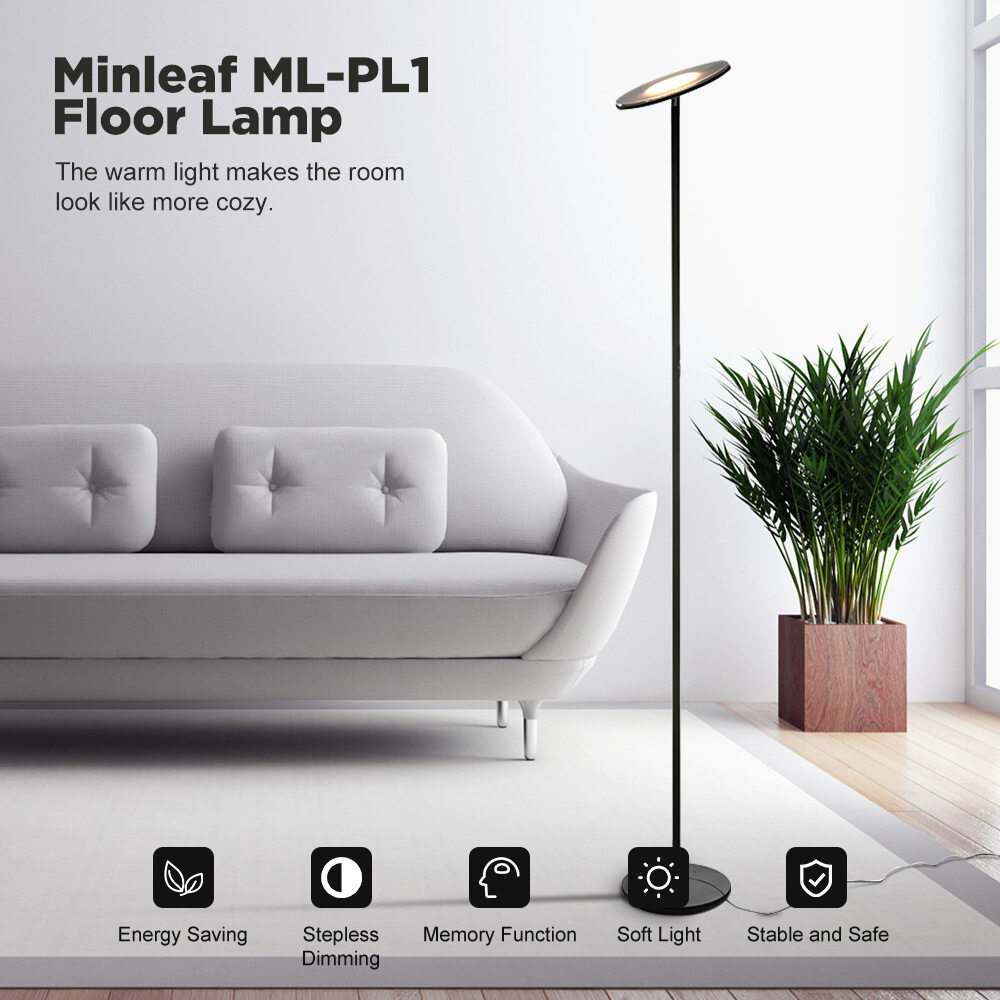Minleaf Ml Pl1 Super Bright Floor Lamp Tall Standing Modern Pole