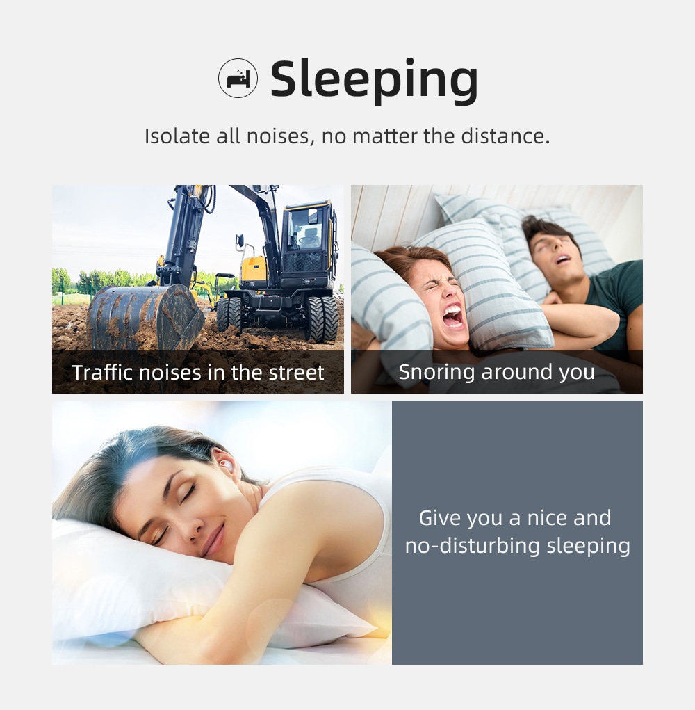 Bluedio NE Silicone Ear Plug 40dB Noise Reduction Sound Insulation Ear Protection Anti-noise Sleeping Safety Supplies - White Bluedio NE Silicone Ear Plug 40dB Noise Reduction Sound Insulation Ear Protection Anti-noise Sleeping Safety Supplies - White