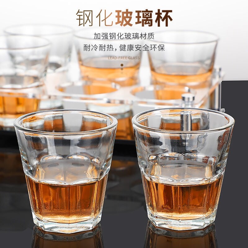 Gambar high quality [filmed sent to wipe glass cloth] glass glass beer mug ocean glass liquor cup four square glasses of wine a cup