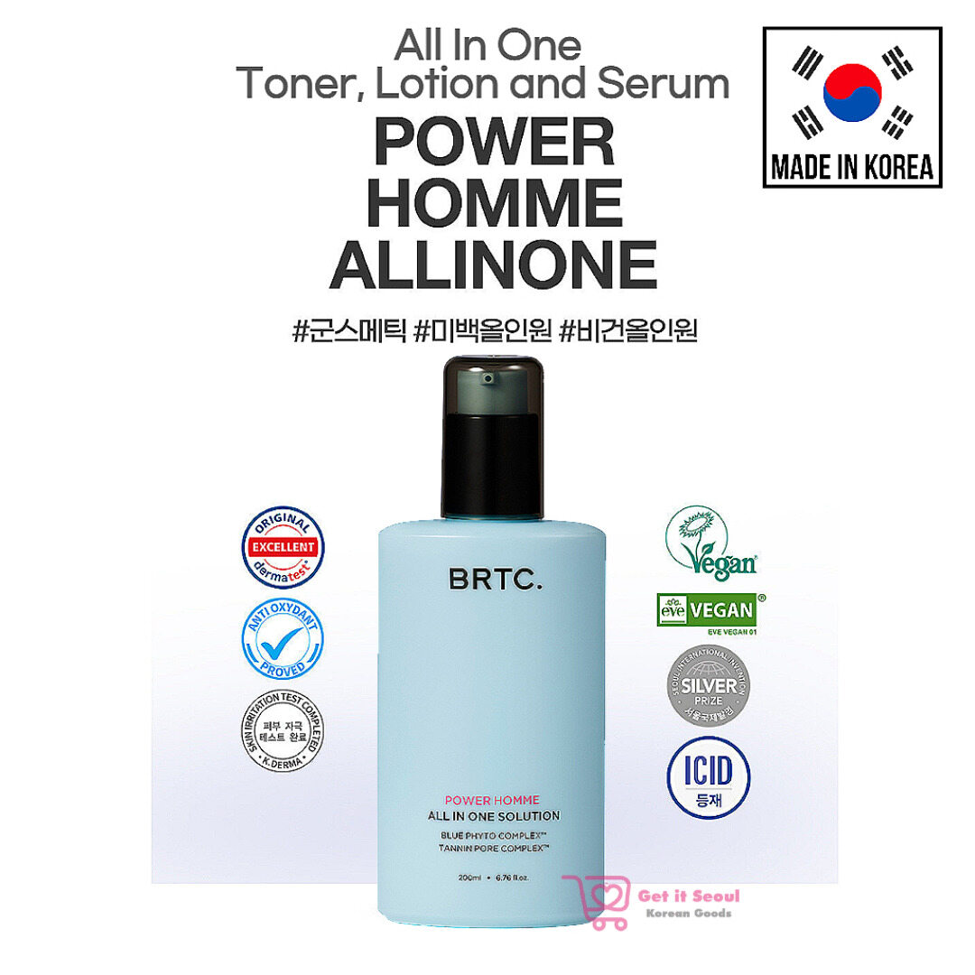 Vegan brtc power homme dung dịch tất cả trong một toner, kem dưỡng da, serum làm trắng da dành cho người tannin chăm sóc lỗ chân lông chỉ 5 giây. chăm sóc nếp nhăn kết cấu da, làm săn chắc da nhờn, làm sáng, dưỡng ẩm, căng da