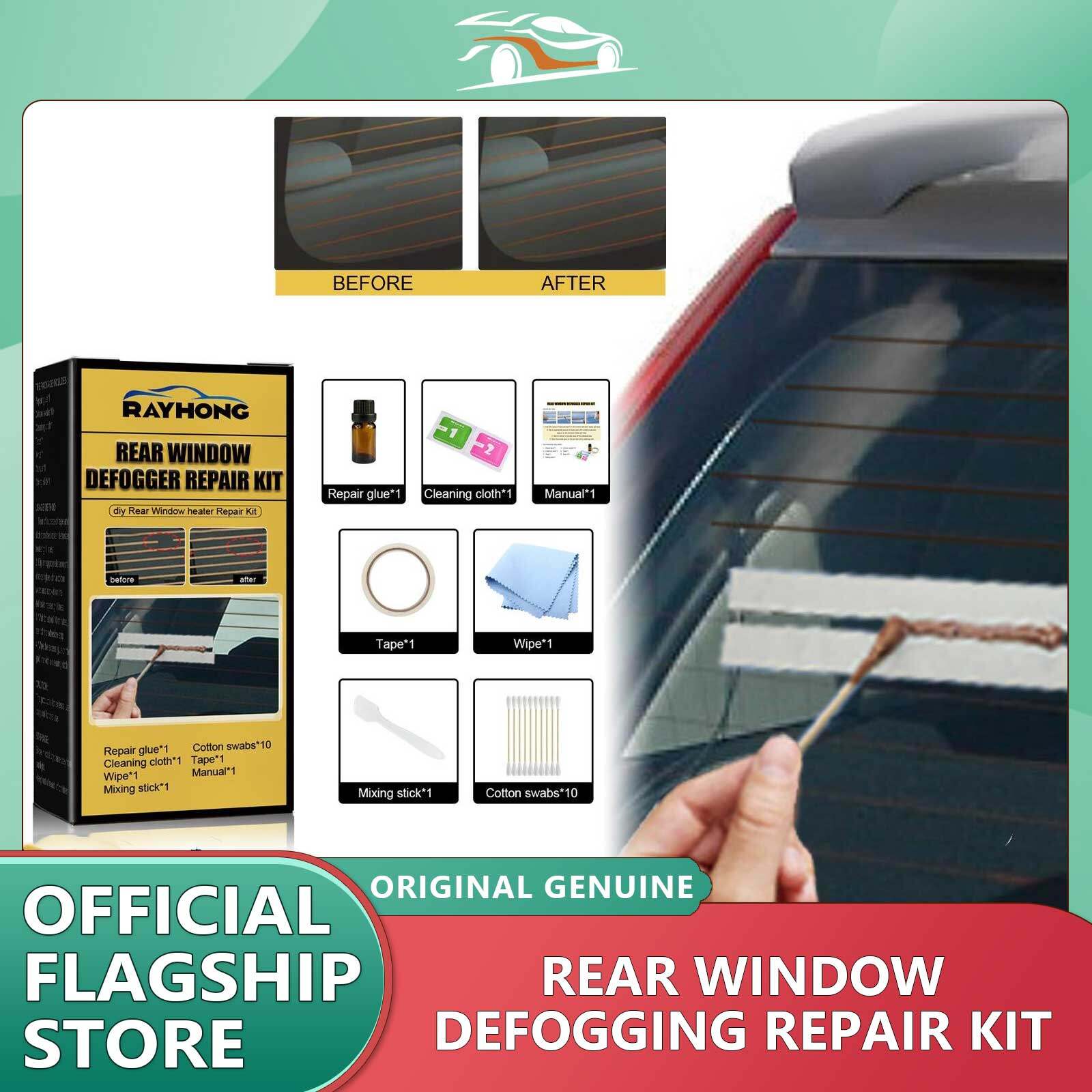 Rayhong Car Defroster Repair Kit Rear Window Defogger Grid Defroster Kit Quick Repair Broken Defroster Window Glass Care Accessories Effective Car Conduct Electricity Glue Durable Rear Window Defogger Universal Easy To Use Diy Rear Window Defogger Repair ราคา 215 บาท*ส่งฟรี
