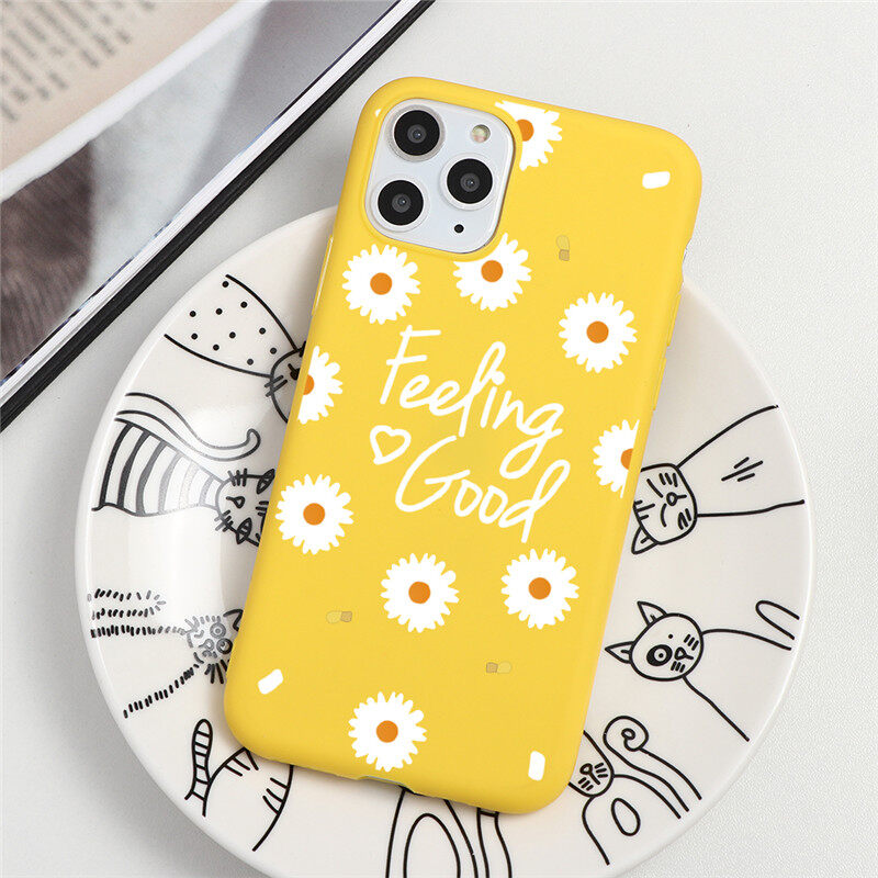Sunflower Cute Phone Cases For Yellow Iphone 11 White Yellow Soft