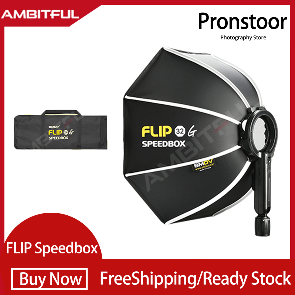 SMDV SPEEDBOX Flip 32 Quickly Release Parabolic Softbox for A2 Godox V1 V860III AD100PRO AD300PRO AD200 AD200PRO Flash Soft box Studio Equipment ราคา 2,266 บาท*ส่งฟรี