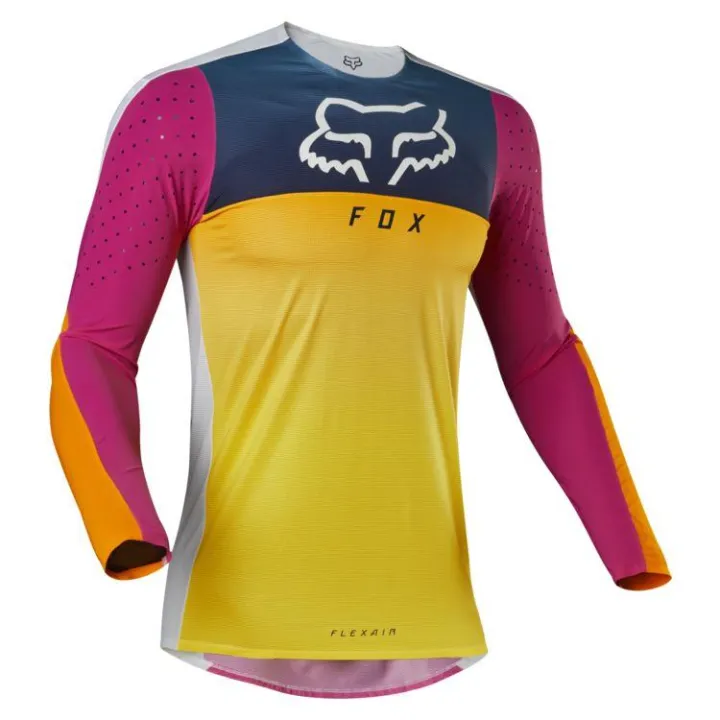 Tay áo dài drifit Fox Jersey cho nam giới lái mô-tô Áo sơ mi Motocross Jersey động cơ áo quần thể thao
