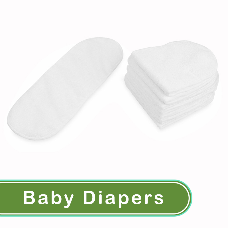 ผ้าอ้อมสำเร็จรูป แพมเพิสเด็กแรกเกิด 5Pcs Miracle Baby Baby Diaper Reusable Nappy Liners Boosters Inserts for Baby Pocket Cloth Diaper Charcoal Hemp Microfiber Nappy Changing Absorbent Baby Bath Towel