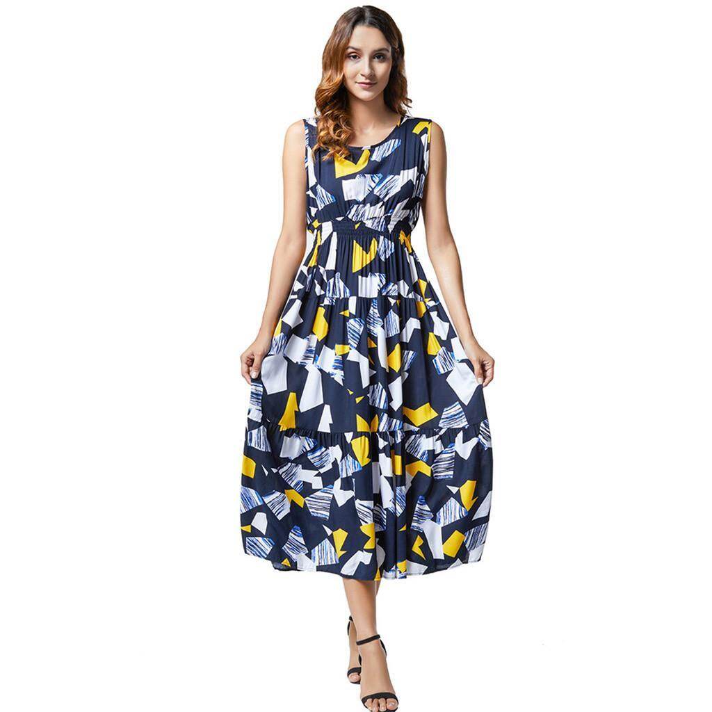 Women Ladies Print Summer Bohe Dress Buy Sell Online Best Prices In Srilanka Daraz Lk