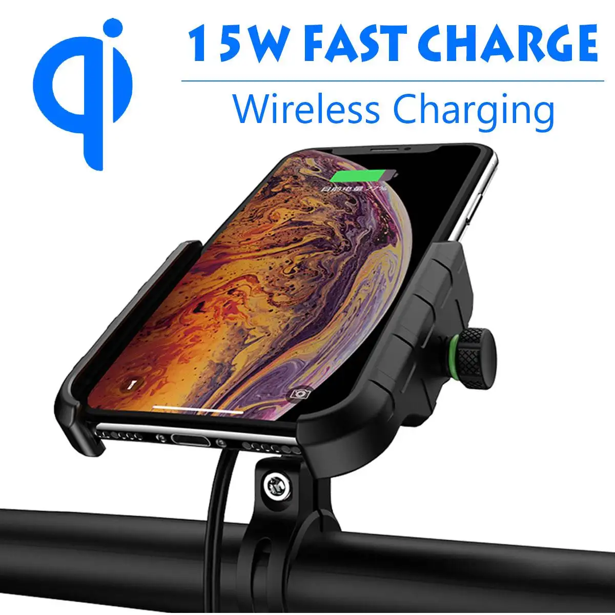 wireless charging motorcycle phone mount