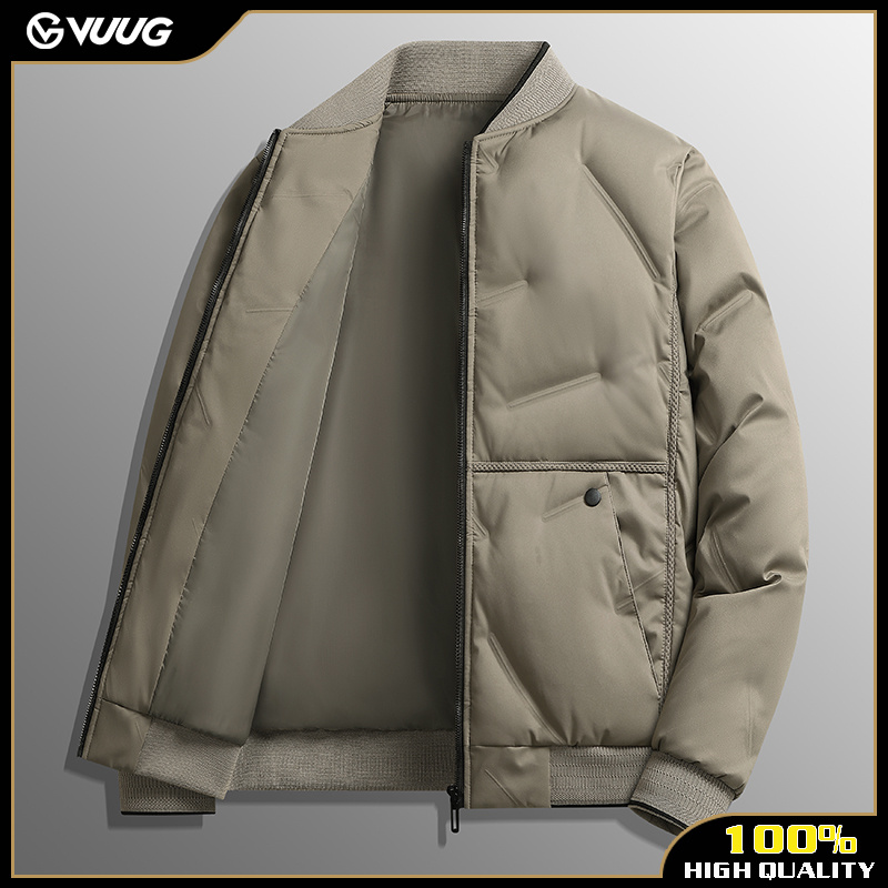 VUUG Down Cotton-padded Coat Men's Baseball Uniform Top Coat Winter Cotton-padded Coat Casual Thick Warm Cotton-padded Coat