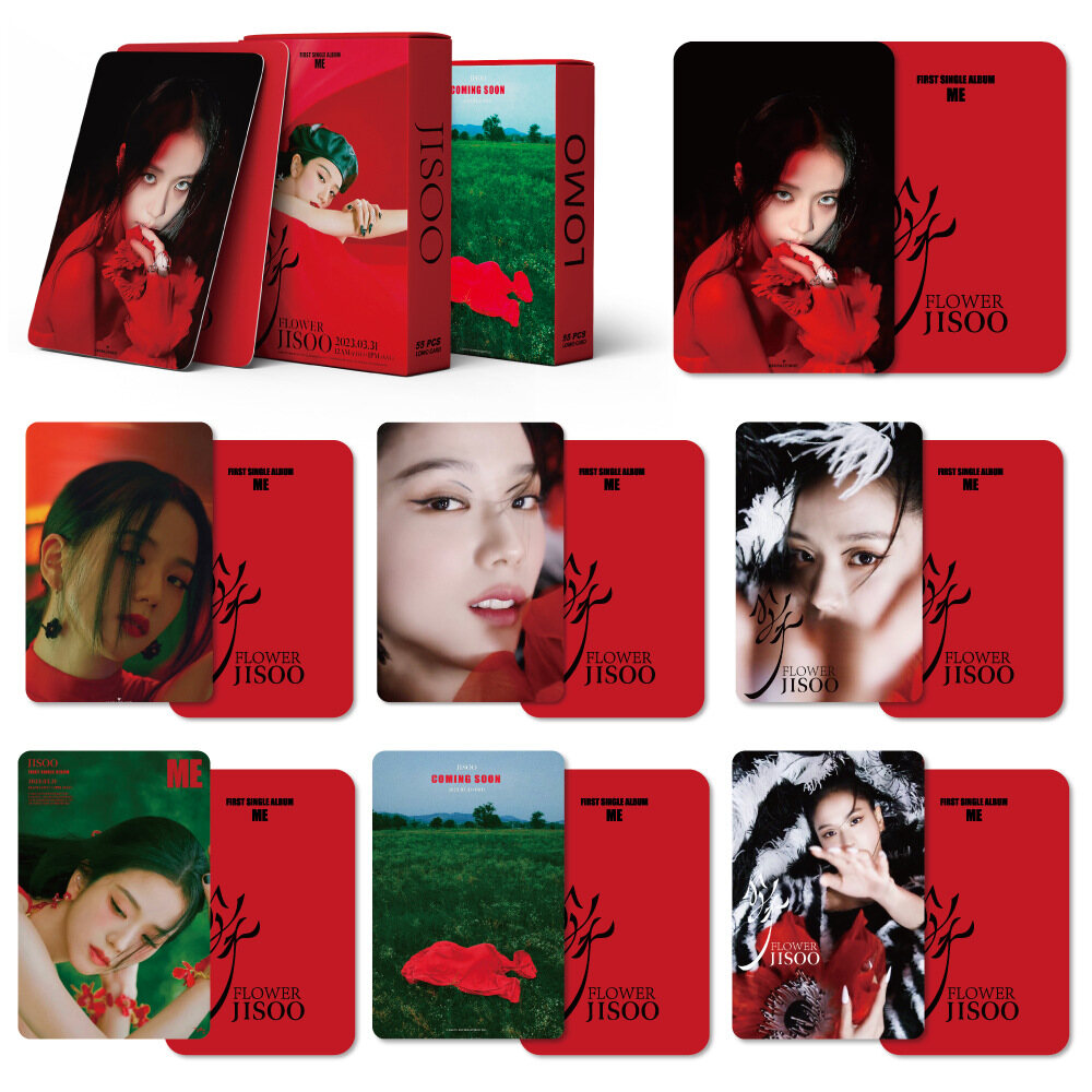 Jisoo first album đơn me thẻ ảnh blackpink jisoo solo me thẻ ảnh hoa jisoo thẻ lomo 55 mỗi bộ