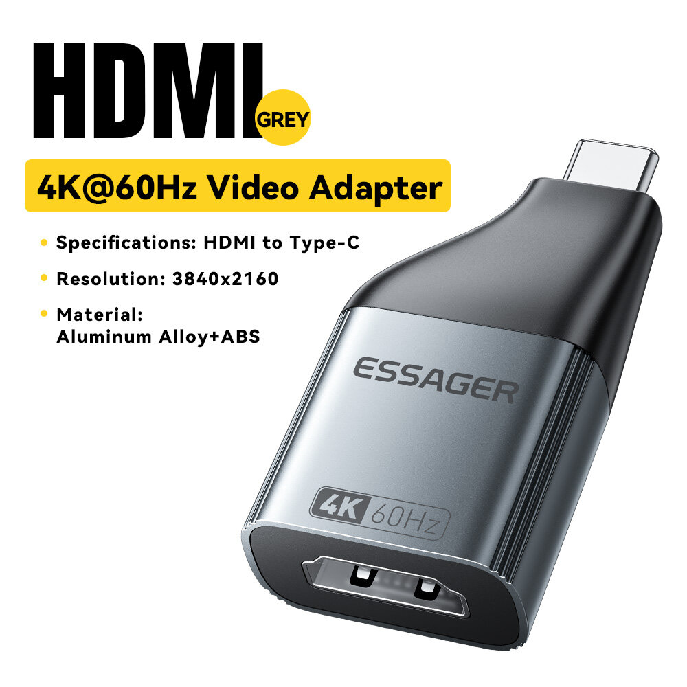 Essager dp/VGA/HDMI để Loại-C Adapter cho liền mạch 8K/4K/1080P truyền tải video màn hình đúc Tương 