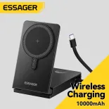 Essager 10000mAh tất cả trong một từ sạc di động cung cấp 15W không dây Loại-C pd20w kỹ thuật số cầm tay cung cấp điện cho iPhone 12-16 Đồng Hồ Iphone 1-10 SE siêu Huawei mate60 P60 Tai nghe Samsung Xiaomi