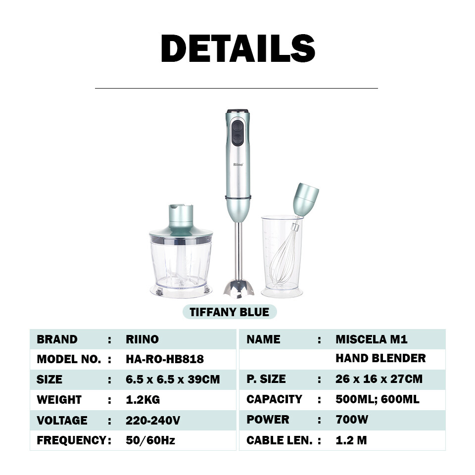 Miscela M1 Tiffany Hand Blender Set (HB818) – RIINO