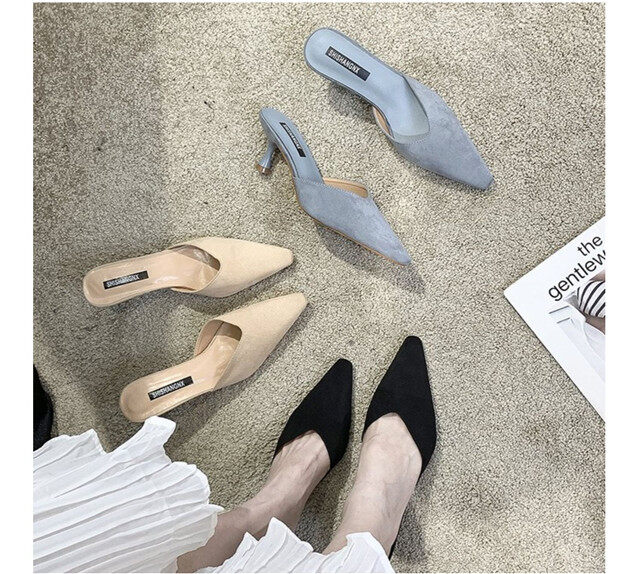 annie two part backless shoes