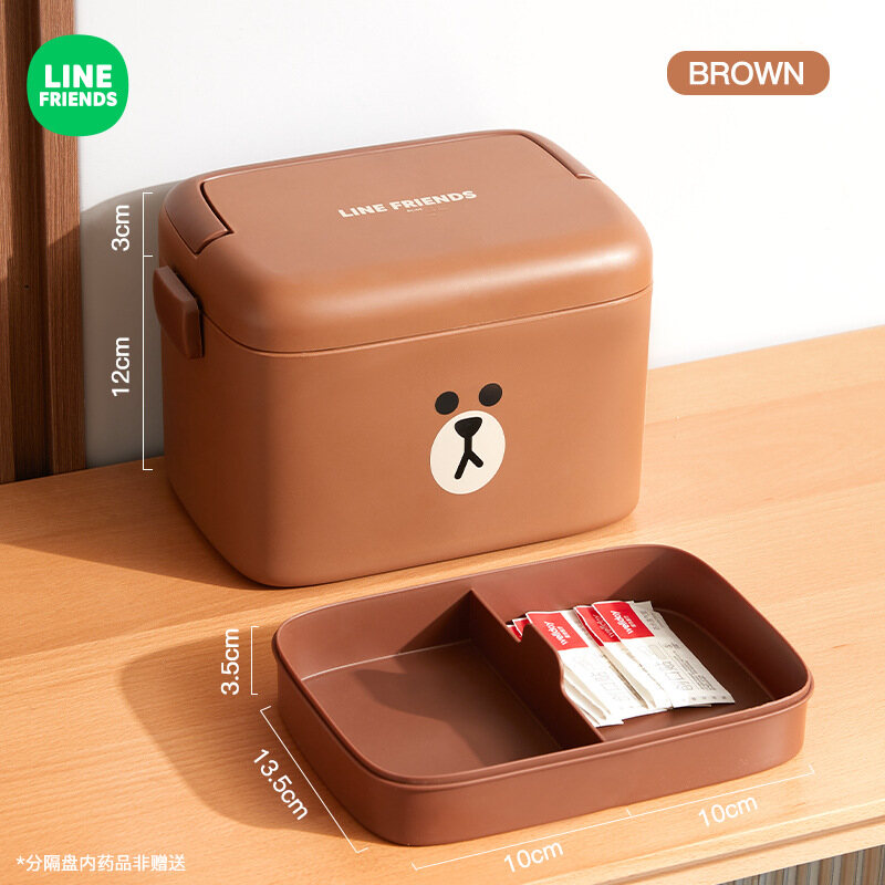 Hộp thuốc gia đình hoạt hình hộp thuốc nhiều lớp dung tích lớn Trọn bộ hộp thuốc nhỏ đựng thuốc y tế và y tế khẩn cấp