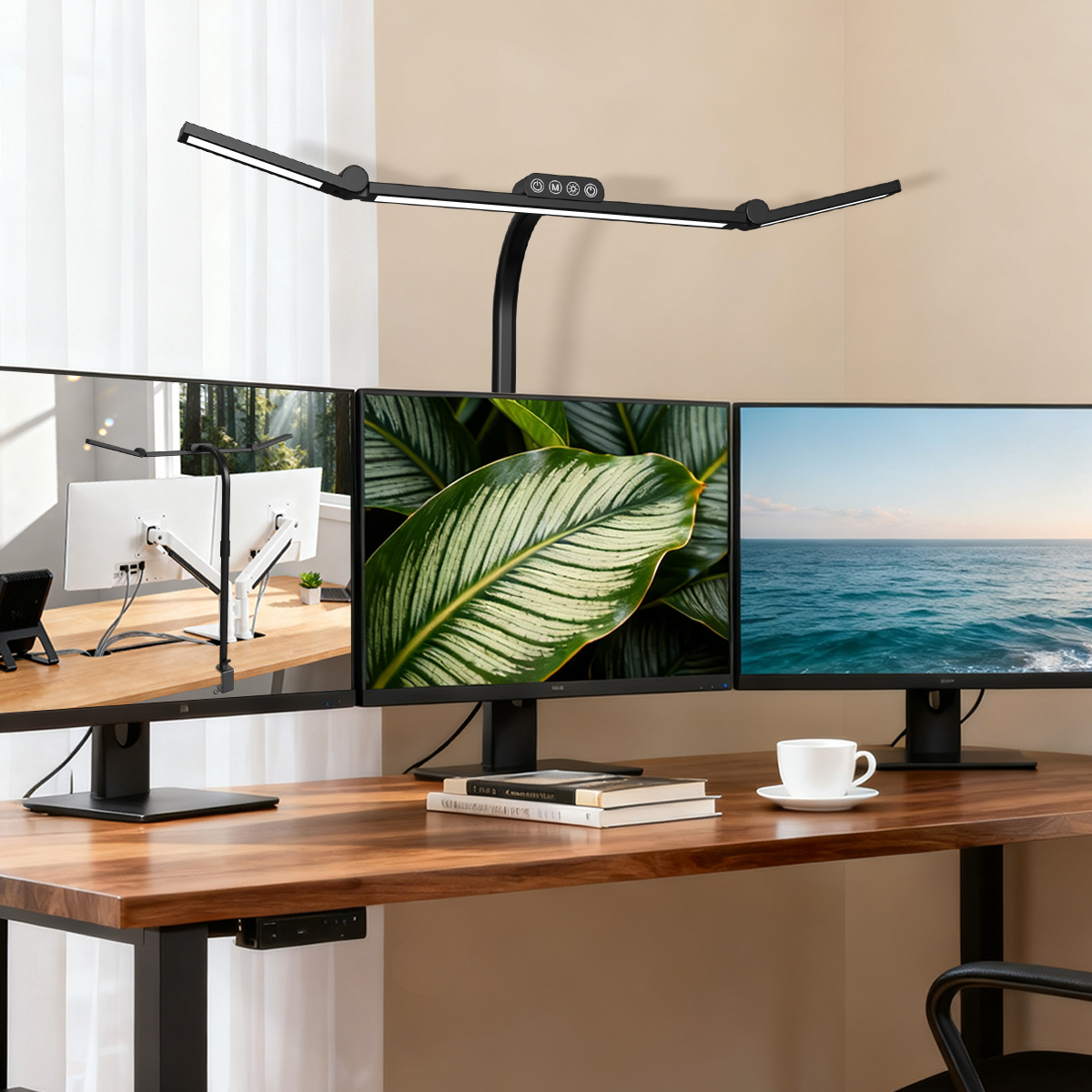 led Desk Lamp with Clamp, 24W Ultra Bright Architect LED Table Lamp for Home Office with Atmosphere Lighting, Automatic Dimming ราคา 1,490 บาท*ส่งฟรี