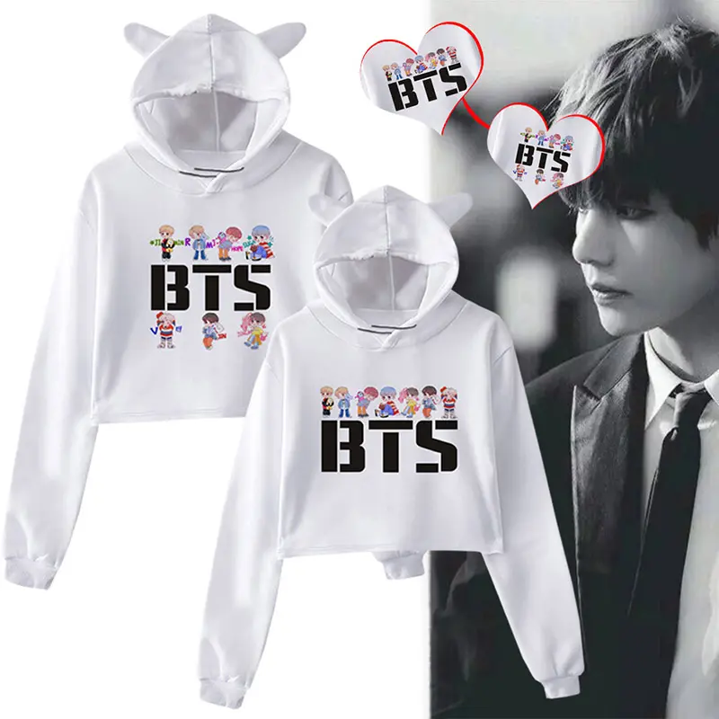 bts cropped hoodie