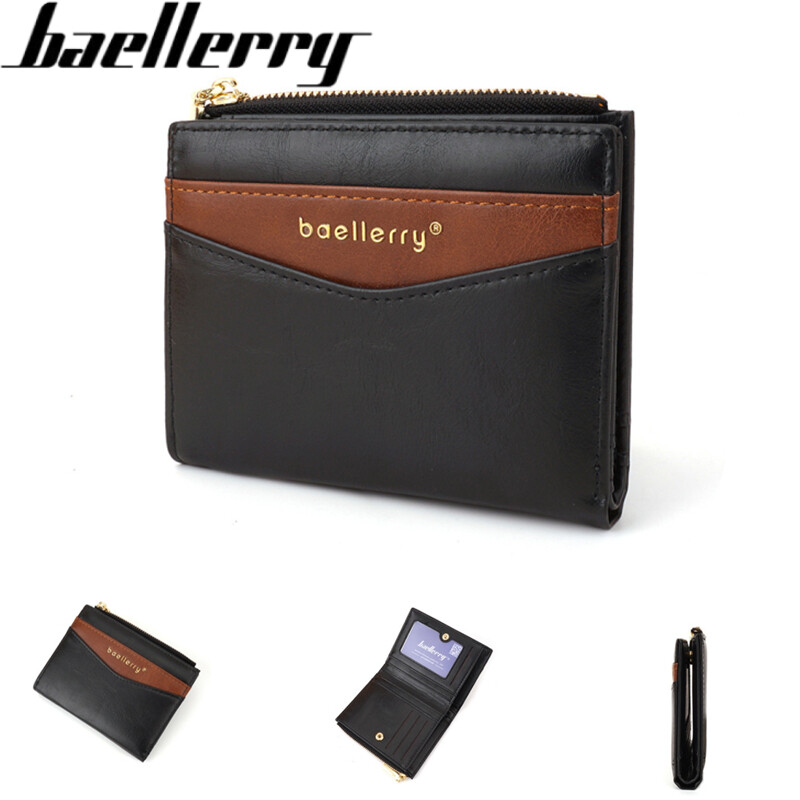 Baellerry New s Slim Compact Card Holder Wallet Men Soft Leather Mini