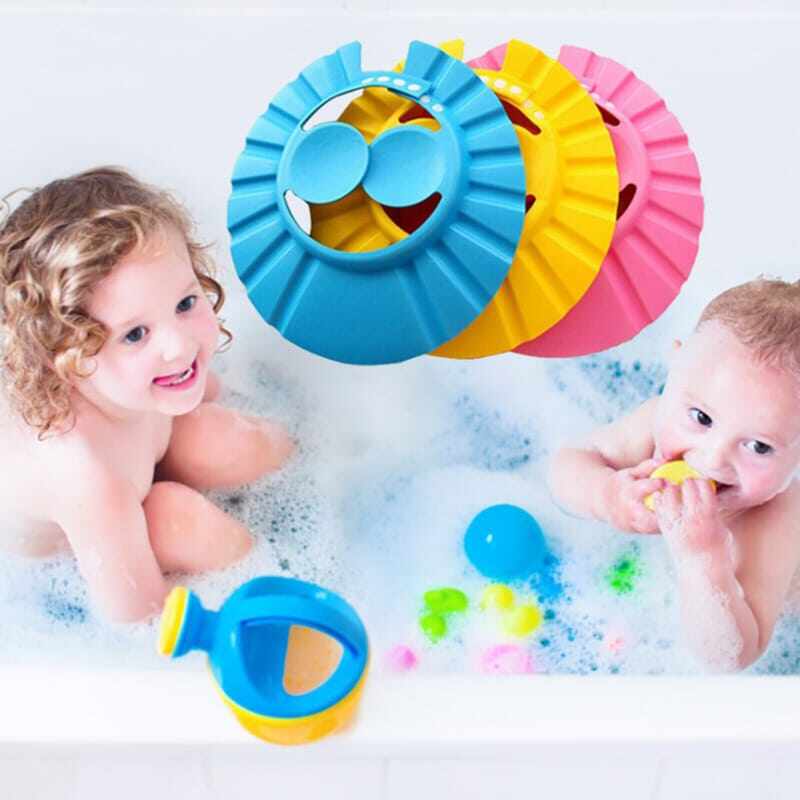 Bathroom Soft Shower Cap Wash Hair Cover Head Hat for Child Toddler Kids Bathing 