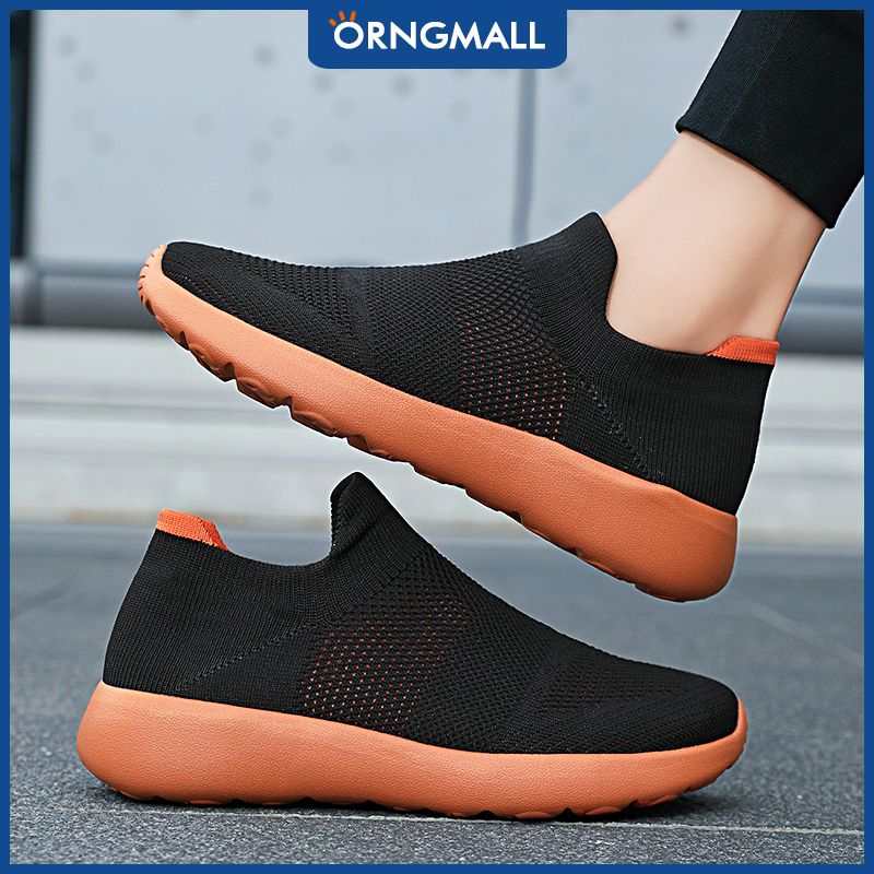 ORNGMALL Men Walking Shoes Lightweight Breathe Casual Mesh Shoes Slip-On Fashion Sport Sneakers Comfort Gym Workout Trainers 39-46 ราคา 549 บาท*ส่งฟรี
