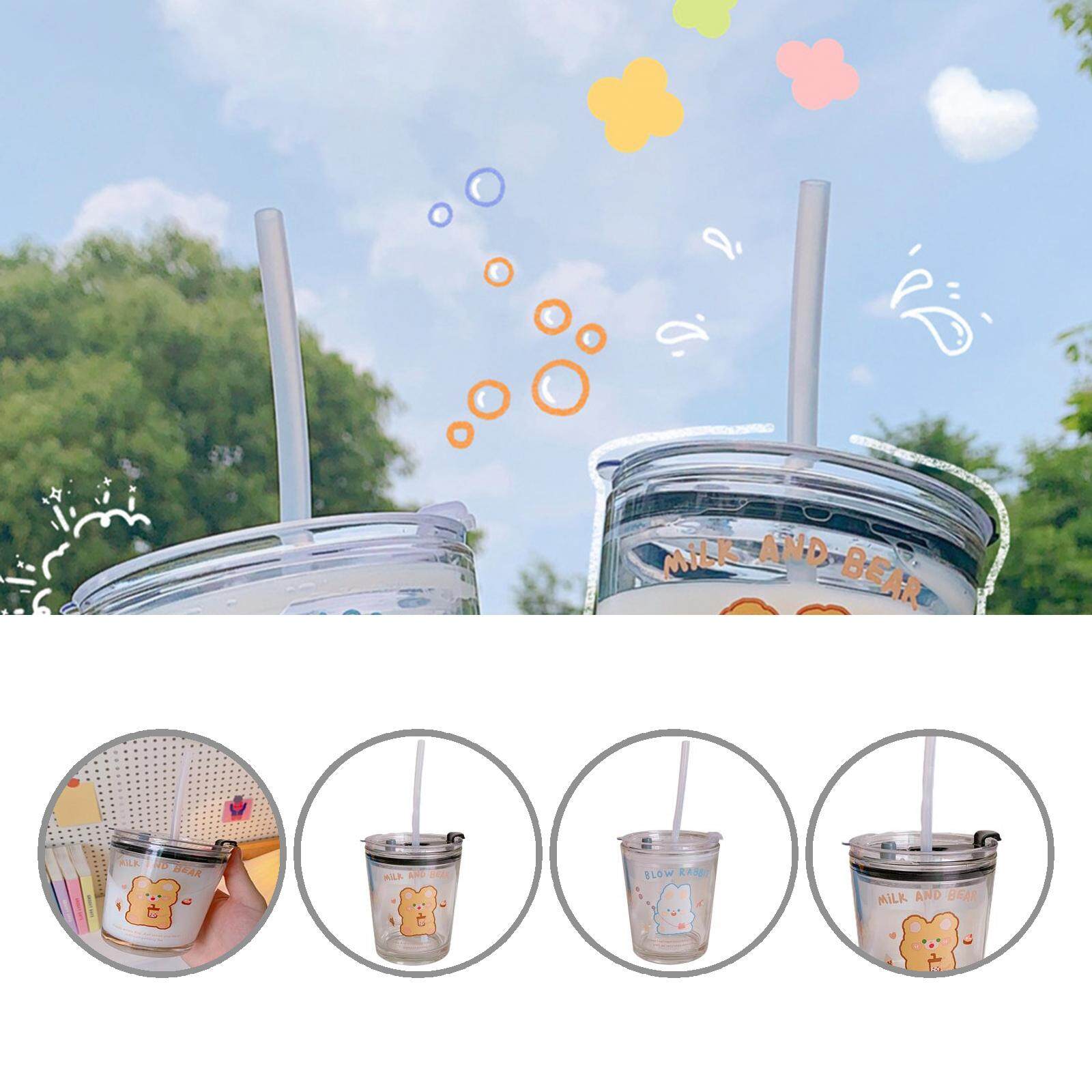 BlueH Cốc Uống Nước Cốc Có Ống Hút Uống Trà Sữa Cà Phê Dung Tích Lớn