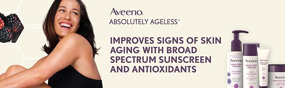 Improves signs of skin aging with broad spectrum sunscreen and antioxidants