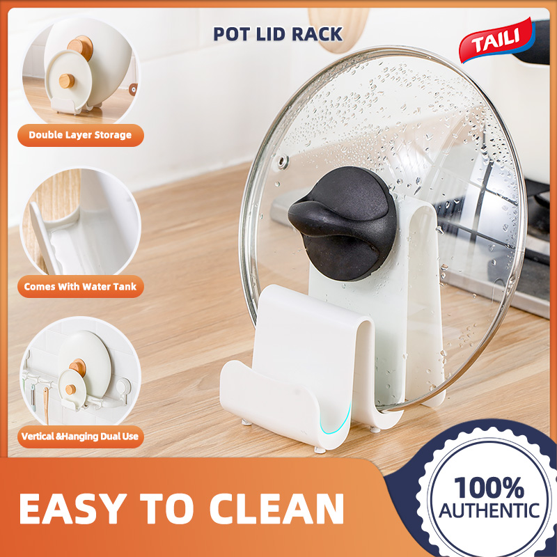 TAILI pot lid rack kitchen rack multi-functional countertop sitting household cutting board chopping board storage artifact ราคา 222 บาท*ส่งฟรี