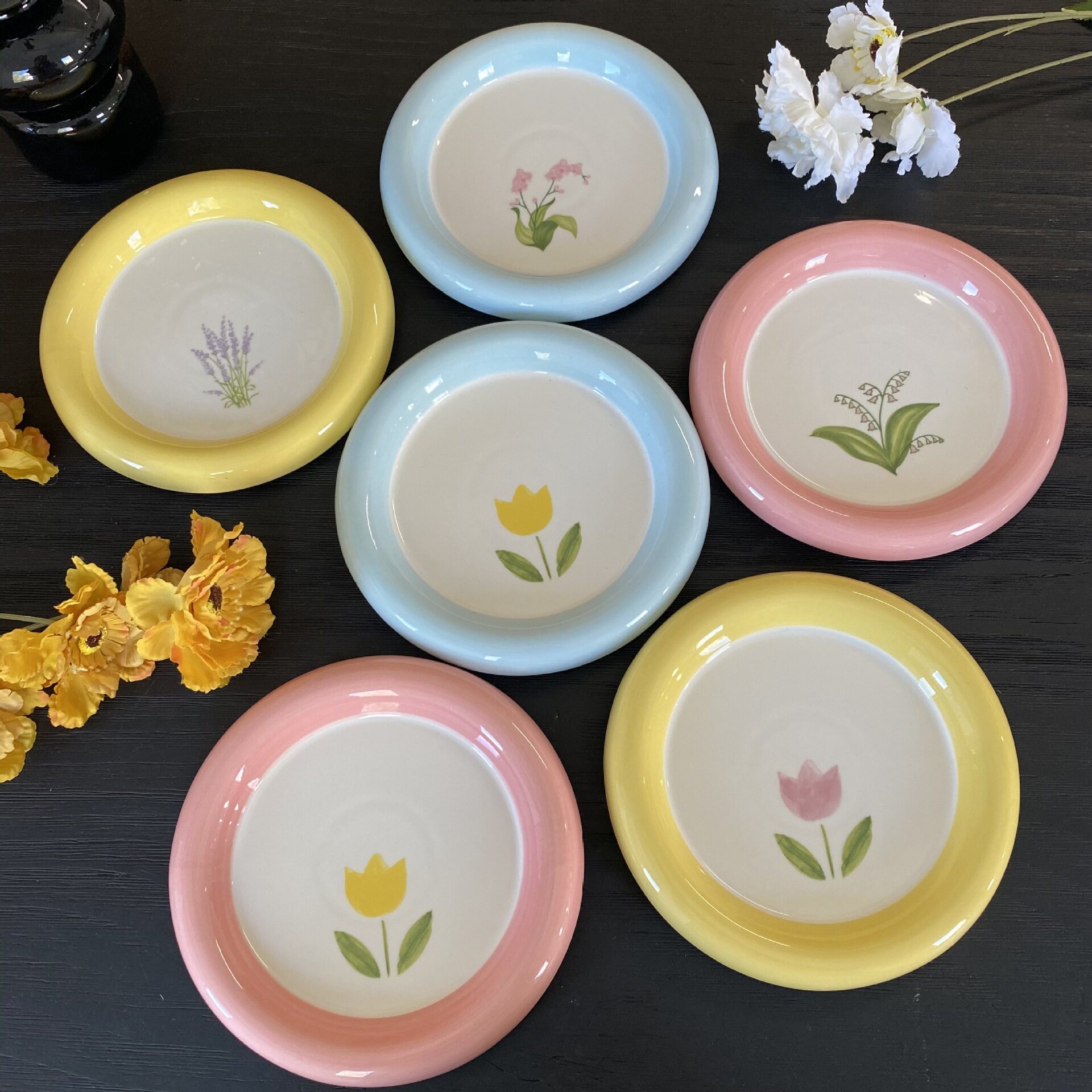 Gambar Korean ins Chubby Ceramic Breakfast Bread Western Pasta Plate Snack Fruit Salad Dessert Cake Plate