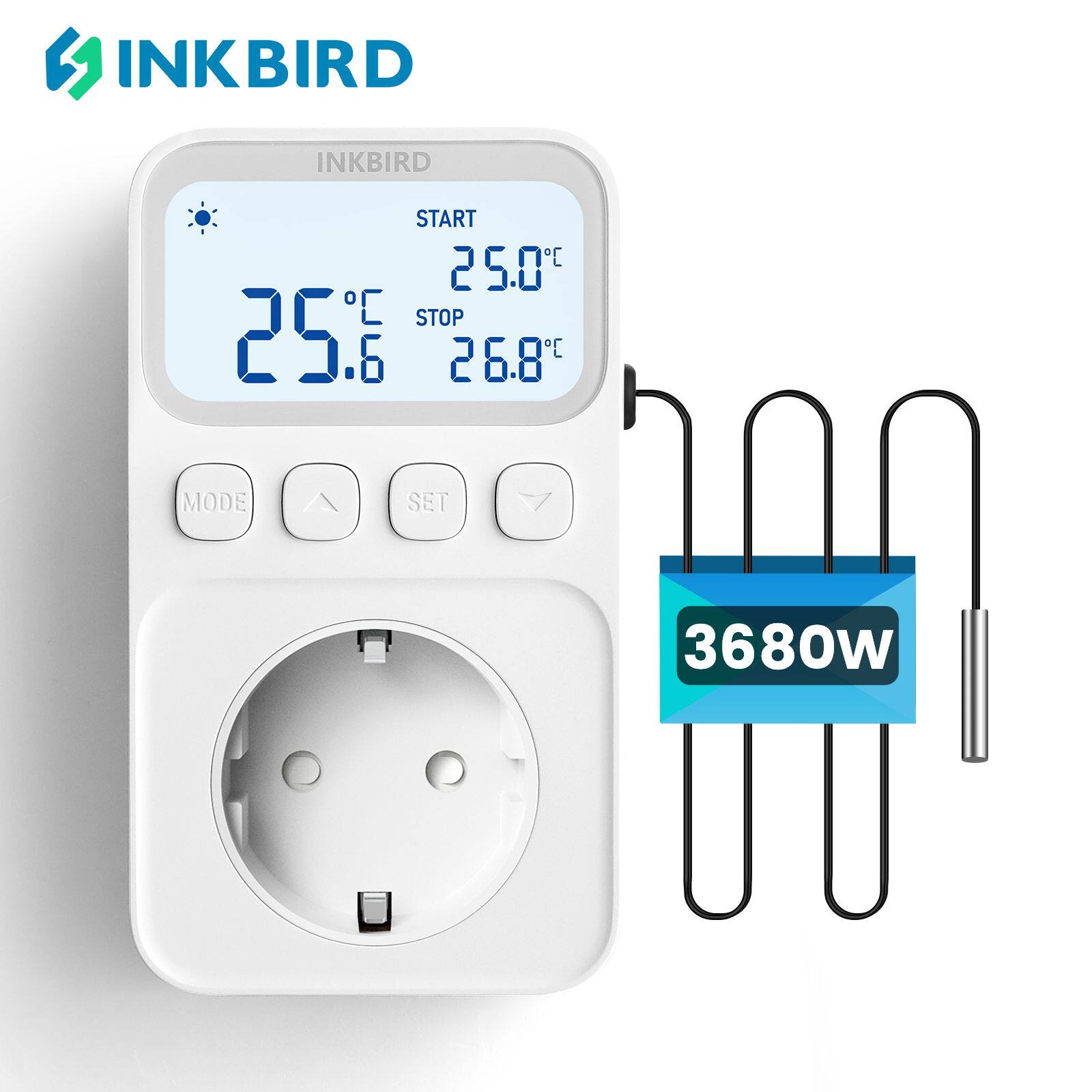 INKBIRD C226T Plug-in Timer Thermostat Max Voltage 16A 3680w Programmable Heating and Cooling Temperature Controller with Timing Control High Low Temperature Alarm Refrigeration Delay Memory Function ราคา 612 บาท*ส่งฟรี